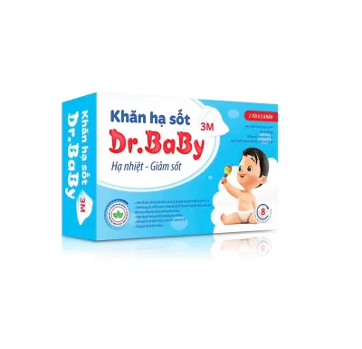 Khăn Hạ Sốt Dr.Baby Hộp 10 Khăn